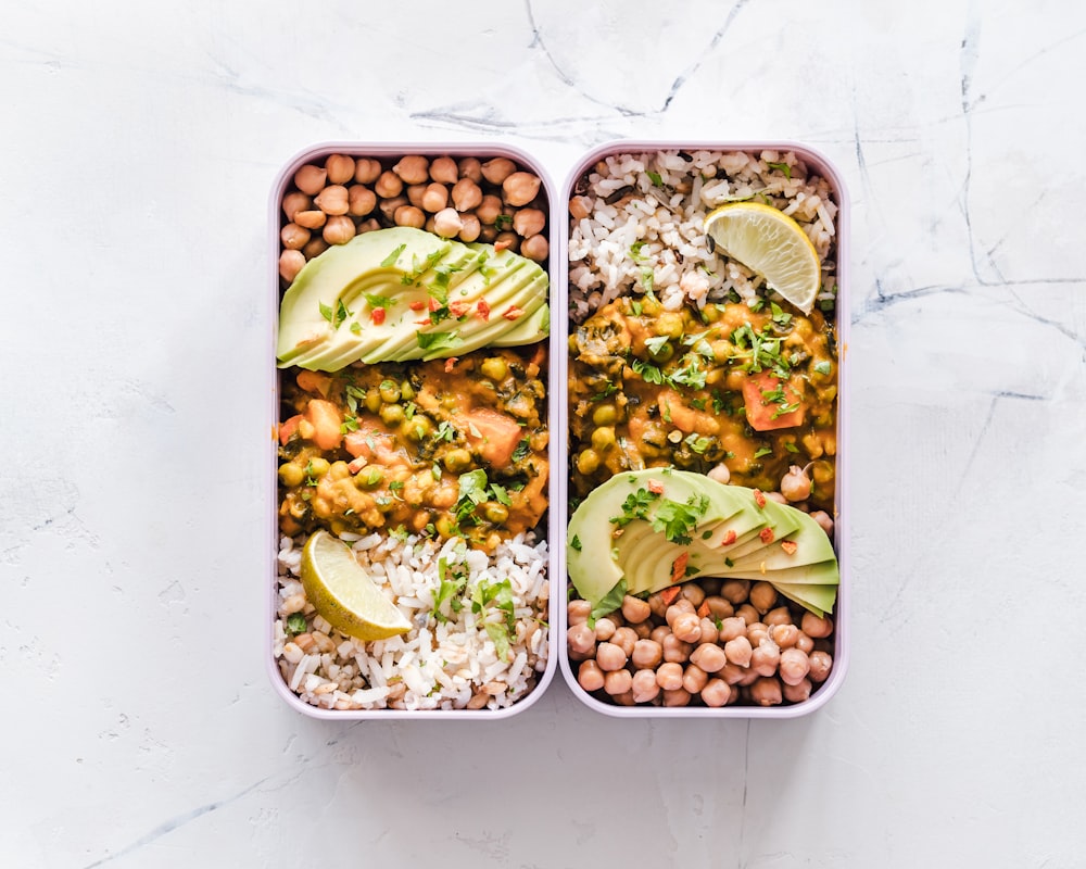 Snack board with nuts, fruits, and healthy dips